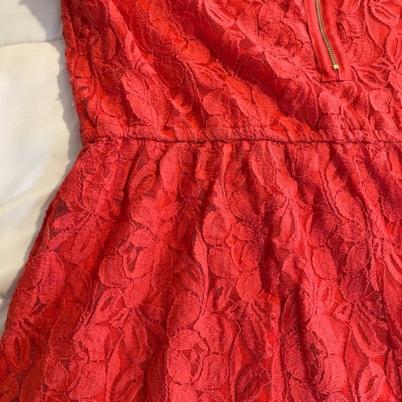 💚 Xhilaration Mini Dress Lace Burnt Orange XL - Picture 7 of 12